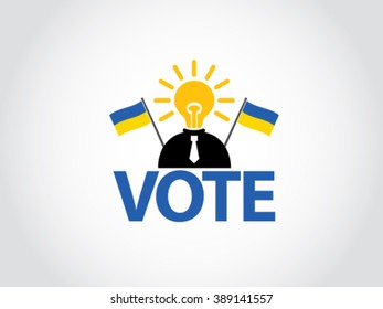 Ukraine Podium Bright Politician Idea