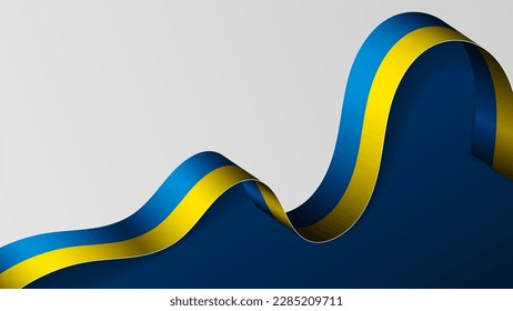 Hintergrund der ukrainischen Bandflagge. Element der Wirkung für die Verwendung, die Sie daraus machen wollen.