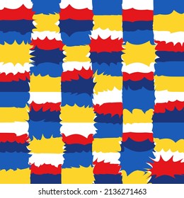 Ukraine and Russia flag color pattern. Colorful stripe pattern. Peace for Ukraine. No war. Stop the war.
