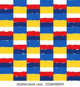 Patrón de color de la bandera de Ucrania y Rusia. Patrón de franja colorida. Paz para Ucrania. No hay guerra. Detengan la guerra.