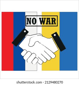 Ukraine - Russia no war peace vector illustration design 