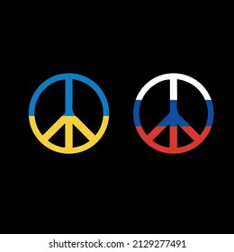 Ukraine and Russia Peace Symbols