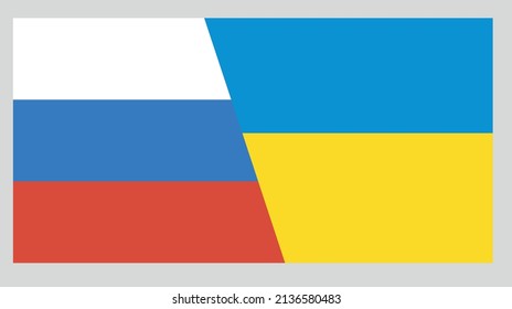 Ukraine Russland Kriegsflagge Vektor 