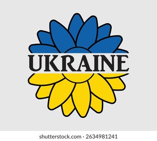Ukraine, Say no to the war, Russian and Ukrainian conflict, heart, square and round shape, Ukrainian flag symbol, Blue and yellow illustration