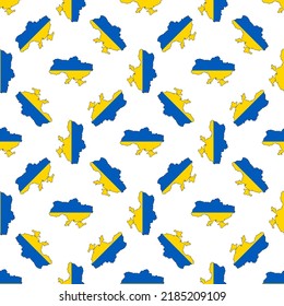Patrón vectorial sin fisuras de Ucrania. Los colores nacionales ucranianos son amarillo azul. Patrón repetitivo. Apoyar a Ucrania