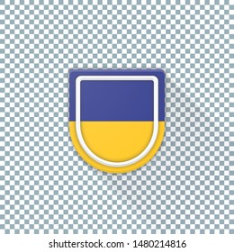 Ukraine Shield adaptive mobile app icon illustration