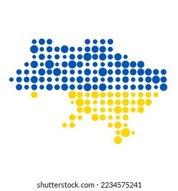 Ukraine Silhouette Pixeldiagramm