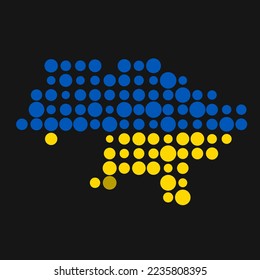 Ukraine Silhouette Pixeldiagramm