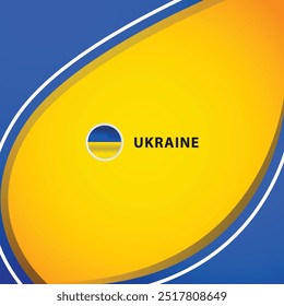 Ukraine square layout background concept design template