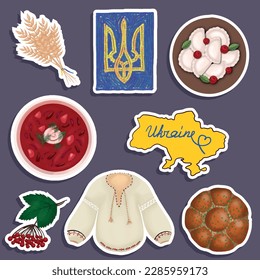 Ukraine sticker culture art vector