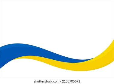 Ukraine support symbol, ukranian national flag picture, ua patriotic background. Isolated vector illustration