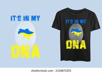 Ukraine T-Shirt. T-Shirt with Fingerprint Ukrainian Flag. Cool shirt to show your pride. I love Ukraine, Perfect tee for support