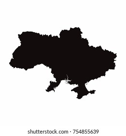 Ukraine vector country map