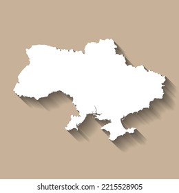 Ukraine vector country map silhouette