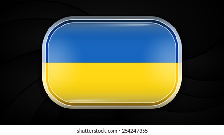 Ukraine. Vector Flag Button Series. Rectangular Shape This image is a vector illustration and can be scaled to any size without loss of resolution. This image will download as a EPS file.