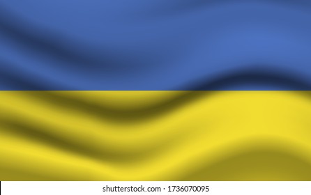 Bandera vectorial de Ucrania. Ilustración vectorial.