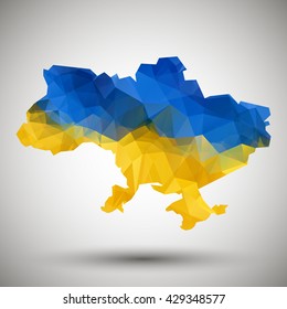 Ukraine vector vector map. Ukraine illustration on white  map isolated. Ukraine vector illustration. Ukraine background.