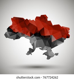 Ukraine vector vector map. Ukraine illustration on white  map isolated. Ukraine vector illustration. Ukraine background.