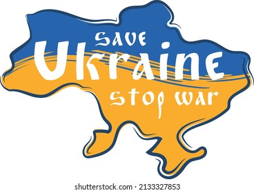 Vector de Ucrania. Detengan la guerra en Ucrania. Afiche vectorial de ucraniano y ruso. conflicto entre Ucrania y Rusia. Agresión y ataque militar. crisis militar