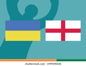 Ukraine VS England.  Posters of a football match.