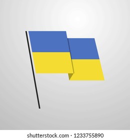 Ukraine waving flag