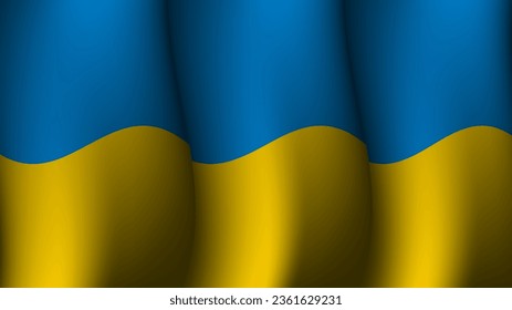 ukraine waving flag background design vector illustration suitable for poster design about holiday, feast day and national independence day on ukraine