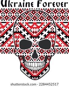 ukraine's ornament skull, vintage design t shirts