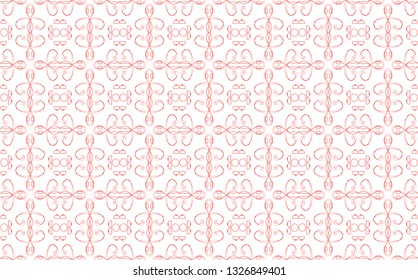 Ukrainian, Belarusian red embroidery seamless pattern - Vyshyvanka
