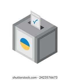ukrainian elections box illustration design