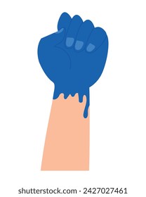 ukrainian elections raised hand illustration vector