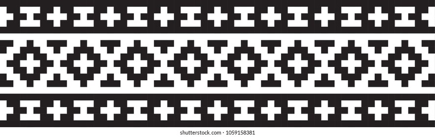 Ukrainian embroidered geometric pattern