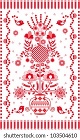 Ukrainian embroidered towel traditional festive