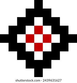 Ukrainian Embroidery Element Vector Illustration