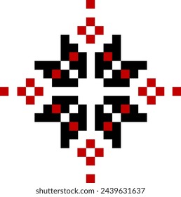 Ukrainian Embroidery Element Vector Illustration
