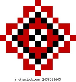 Ukrainian Embroidery Element Vector Illustration