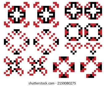 Ukrainian embroidery. Elements of traditional Ukrainian ornament