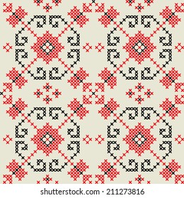 Ukrainian Embroidery. Seamless Pattern