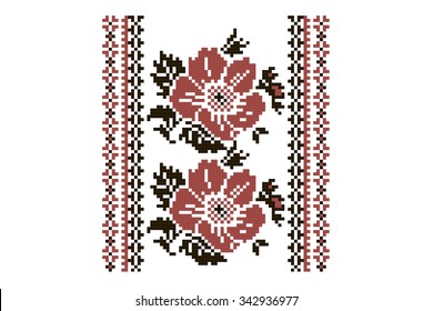 Ukrainian embroidery symbolism of flowers and roses