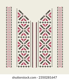 Ukrainian Embroidery. Traditional Ethnic Pattern