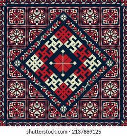 Ukrainian embroidery vector seamless pattern