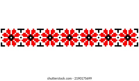 Ornamento étnico ucraniano, patrón ininterrumpido. Ilustración vectorial. Patrón Tradicional Esloveno De Ornamento. Patrón bielorruso.