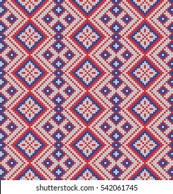 Ukrainian ethnic ornament-pixel pattern