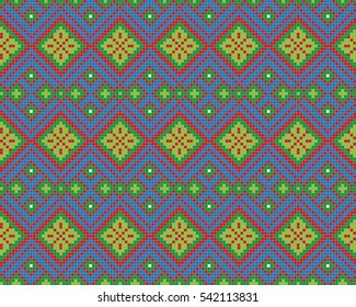 Ukrainian ethnic ornament-pixel pattern