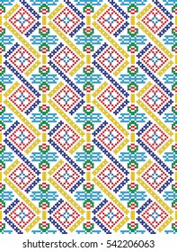 Ukrainian ethnic ornament-pixel pattern