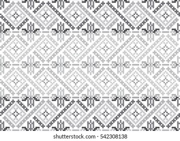 Ukrainian ethnic ornament-pixel pattern