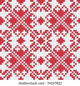 Ukrainian ethnic seamless ornament, vector illustration. May be used as background, wrap paper, wallpaper, fabric, sticker for cases, covers. Endless Slavic national decorative design.