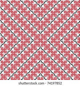 Ukrainian ethnic seamless ornament, vector illustration. May be used as background, wrap paper, wallpaper, fabric, sticker for cases, covers. Endless Slavic national decorative design.