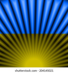 Ukrainian flag color . Abstract light background geometric background  vector illustration