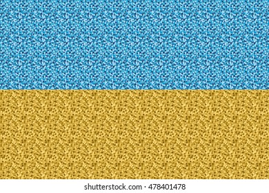 Ukrainian flag. Golden and blue glitter. Abstract vector illustration. Eps 8.