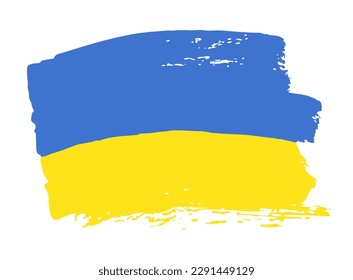 Ukrainische Flagge. Händlerfliege, Vektorgrafik. 